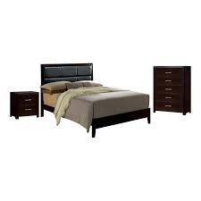 We carry bedroom furniture sets in all bed sizes, colors and styles to match your décor. Furniture Of America Barett 3pc Espresso Wood Bedroom Set Full Nightstand Chest Idf 7868f 3pc
