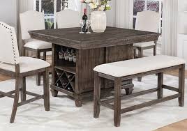 Streamlined yet bold, counter height dining room sets and counter height kitchen table sets make a statement on their own, available in a wide range of materials different styles of counter height dining sets casual or traditional, a counter height dining table set is designed for modern lifestyles. Regent Brown 6pc Counter Height Dining Set W Bench Cincinnati Overstock Warehouse