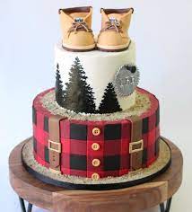 Channel The Flannel With A Lumberjack Baby Shower That Will Have Everyone Excited To Lumberjack Baby Shower Cake Buffalo Plaid Baby Shower Fondant Cake Designs