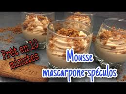 Verrines Mousse Mascarpone Speculos Facile Pret En 10 Minutes Youtube Mousse Mascarpone Mascarpone Verrine Mascarpone