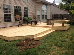 Wood Deck With Bench Decks Backyard Building A Deck Patio Deck Designs