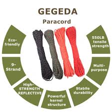 I should of used the tracer on the other side, so it would show up on the outside more. Gegeda Reflective Paracord Parachute Cord 550 Paracord 100 Feet 9 Strand Tent Rope Great For Outdoor Camping And Bracelet Braiding Sports Outdoors Accessories Environews Tv