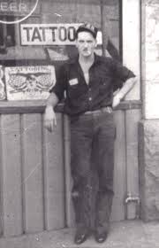 Our dedication continues to push the art of tattooing by applying our love and passion for the industry. Danzl Outside His Colorado Springs Shop Late 30s Or Very Early 40s Note The Percy Waters Tattoo American Traditional Tattoo History Tattoos Vintage Tattoo