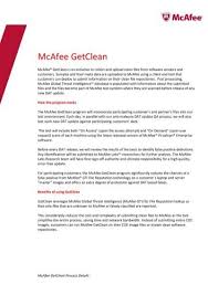 Per poter scaricare gli aggiornamenti e i potenziamenti dei prodotti, compresi gli aggiornamenti dei dat e del motore, i clienti devono avere un regolare . Getclean Product Guide Errors Mcafee