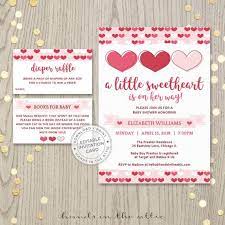 Valentine Baby Shower Invitation Pink Hearts Valentine 39 S Day Invite Little Valentine Baby Shower Invitations Valentines Baby Shower Baby Shower Invitations