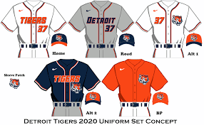 2020 Nike Rebrand Detroit Tigers Uniform Set Detroit Tigers Detroit Uniform