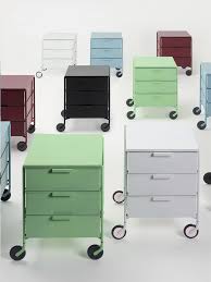 ✓livraison &100 jours retours gratuits. Kartell Cabinet With Wheels And 3 Drawers Mobil Mat Matt Black Recycled Thermoplastic Technopolymer Myareadesign Com