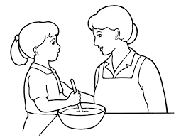 Our mother cooked for her family of 8 every night of the week. Woman And Child Working