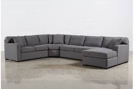 Sectional Sofas Guide To Sofa Shape Sofa Care And More Living Spaces Grey Sectional Sofa Sectional Sofa Grey Sectional