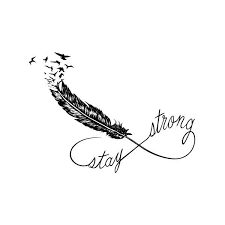 Birds Of A Feather 2 Stay Strong Temporary Tattoo Set Of 2 Etsy Strong Tattoos Infinity Tattoos Feather Tattoos