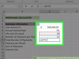 Mortgage Calculator Image Titled Create A Mortgage Calculator With Microsoft Ex Mortgage Loan Calculator Mortgage Amortization Calculator Mortgage Amortization