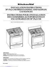30 inch slide in gas range manuals