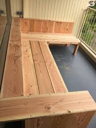 My Own Made Bench Made Out Of Douglas Wood All That I Have To Do Is Stain The Wood With A Colour I Like And Add Cushions Douglas Wood Diy Bench
