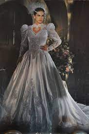 Trends From Previous Decades Came Back During The 80s Wedding Dresses 80s 90s Wedding Dress Wedding Dresses