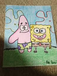 Spongebob And Patrick Drawing Fav Kids Tv Show Patrick Drawing Cartoon Painting Drawings