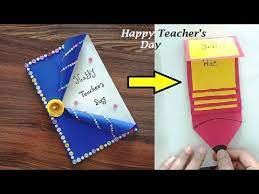 Amazon and target gift cards are universally. Diy Teacher S Day Card Handmade Teachers Day Card Making Idea Youtube