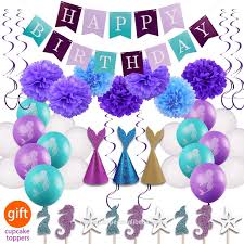 Somos el distribuidor oficial en españa de unique party y representantes de qualatex y partydeco en españa, fabricantes reconocidos a nivel mundial de artículos de. Suministros De Fiesta De Sirena Para Nina Decoraciones Para Cumpleanos Banderines Sombreros Globos Juego De Pompones De Papel Buy Sirena Partido Suministros Decoraciones Conjunto Sirena Partido Banner De Cumpleanos Feliz Sirena Cumpleanos Fiesta