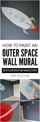 Outer Space Mural Tutorial For Boys Bedroom