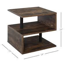 Unique 's' shaped coffee table; 3 Tier Metal Frame Coffee Table With Storage Shelves Home Office Furniture New Tables Universitasfundacion Home Garden