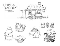 Line art to celebrate the season! Home In The Woods Free Coloring Sheets Wheeler Studio