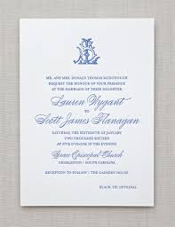 A traditional wedding invitation would typically come from the parents of the bride, as tradition dictates that they host the day and foot the bill. Charleston Monogram Wedding Invitations Letterpress Wedding Invitations Modern Wedding Invitations