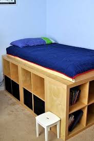 Ikea Hack Expedit Storage Bed By Jana Diy Storage Bed Ikea Platform Bed Platform Bed With Storage