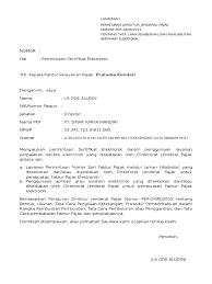 Terlampir surat permohonan pengajuan efaktur ppn : Surat Pernyataan Persetujuan Penggunaan Sertifikat Elektronik Doc Contoh Seputar Surat