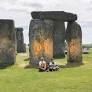stonehenge defaced from apnews.com