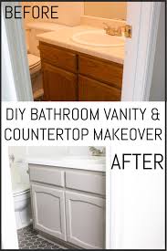 Once the laminate primer has dried, you're ready to put your first coat of paint on. Diy Bathroom Vanity And Countertop Makeover Erin Spain