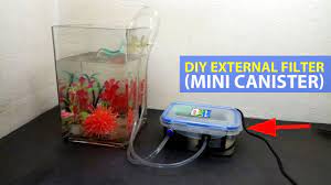 How To Make Mini Diy Canister Filter Diy External Aquarium Filter From Plastic Jar Youtube Diy Canister Plastic Jars Mini Aquarium