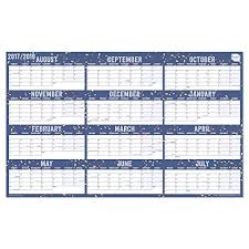 2017 2018 Academic Wall Planner Calendar Home Or Office Wall Chart Block Format Runs August 2017 To July 2018 Available Laminated Or Unlaminated