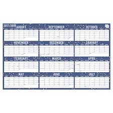 2017 2018 Academic Wall Planner Calendar Home Or Office Wall Chart Block Format Runs August 2017 To July 2018 Available Laminated Or Unlaminated