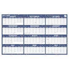 2017 2018 academic wall planner calendar home or office wall chart block format runs august 2017 to july 2018 available laminated or unlaminated