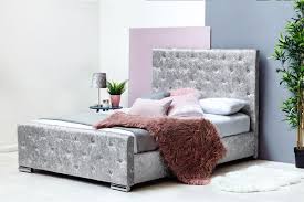 Choose from contactless same day delivery, drive up and more. Beaumont Diamante Pink Crushed Velvet Upholstered Bed Frame Double Crazy Price Beds Fabric Upholstered Bed Upholstered Bed Frame Upholstered Beds