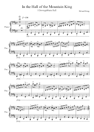 Sign up now or log in to get the full version for the best price online. In The Hall Of The Mountain King Dovregubbens Hall Sheet Music For Piano Solo Musescore Com