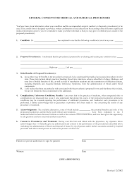 Medical Procedure Consent Form Template Consent Forms Consent Form