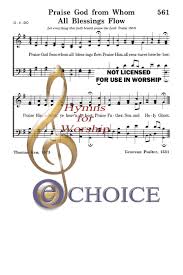 Praise God From Whom All Blessings Flow R J Stevens Music