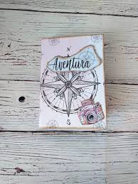 Travel Journal Handmade A6 Sewn Binding Travelers Notebook Compass Handmade Journals Art Journal Pages Scrapbook Book