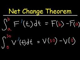 Net Change Theorem Calculus Word Problems Youtube