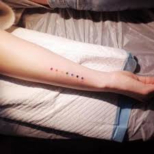Colored Dots By Witty Button Tattoosforwomen Cute Tattoos For Women Dot Tattoos Pride Tattoo