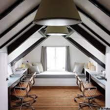 All attics' joists can carry a minimal dead load weight (i.e., 10 pounds per square foot). Loft Conversion Ideas Attic Office Spaces