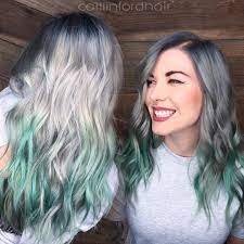 20 Ways To Rock Green Hair White Ombre Hair Green Hair Ombre Pastel Green Hair