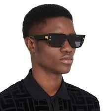 Balmain B-VI BPS-121A-54 Women BRAND NEW Sunglasses Titanium Black Gold Grey