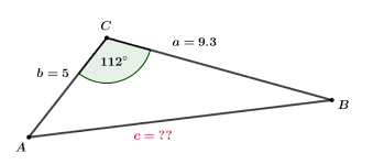 This tutorial shows you how to use the cosine ratio to find that missing measurement! Sine And Cosine Law Calculator