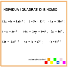 Indice quadrato di un binomio calcolo del quadrato di un binomio: 9gs Wx3ii Uvsm