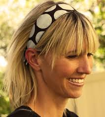 Comfortable Headband-- Washable, Reversible-- Berries/ Blue