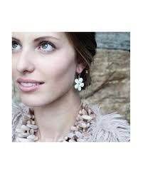 Oldie but great-ie : Julia in our classic MOP flowers 🤍 . . . #flowers  #earrings #motherofpearl