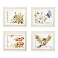 Free counted cross stitch four seasons patterns. Lanarte Four Seasons Cross Stitch Kit Closs Hamblin