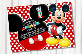 Invitation Card Design For 1st Birthday Party Mickey Mouse Clubhouse Invitation Template Free Mickey Mouse Invitation Mickey Mouse 1st Birthday Mickey Mouse Clubhouse Birthday