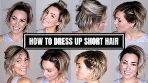 With some patience and attention to detail, you can easily create a 50s style that. 10 Easy Ways To Dress Up Short Hair Youtube Short Hair Styles Easy Fixing Short Hair Short Wedding Hair